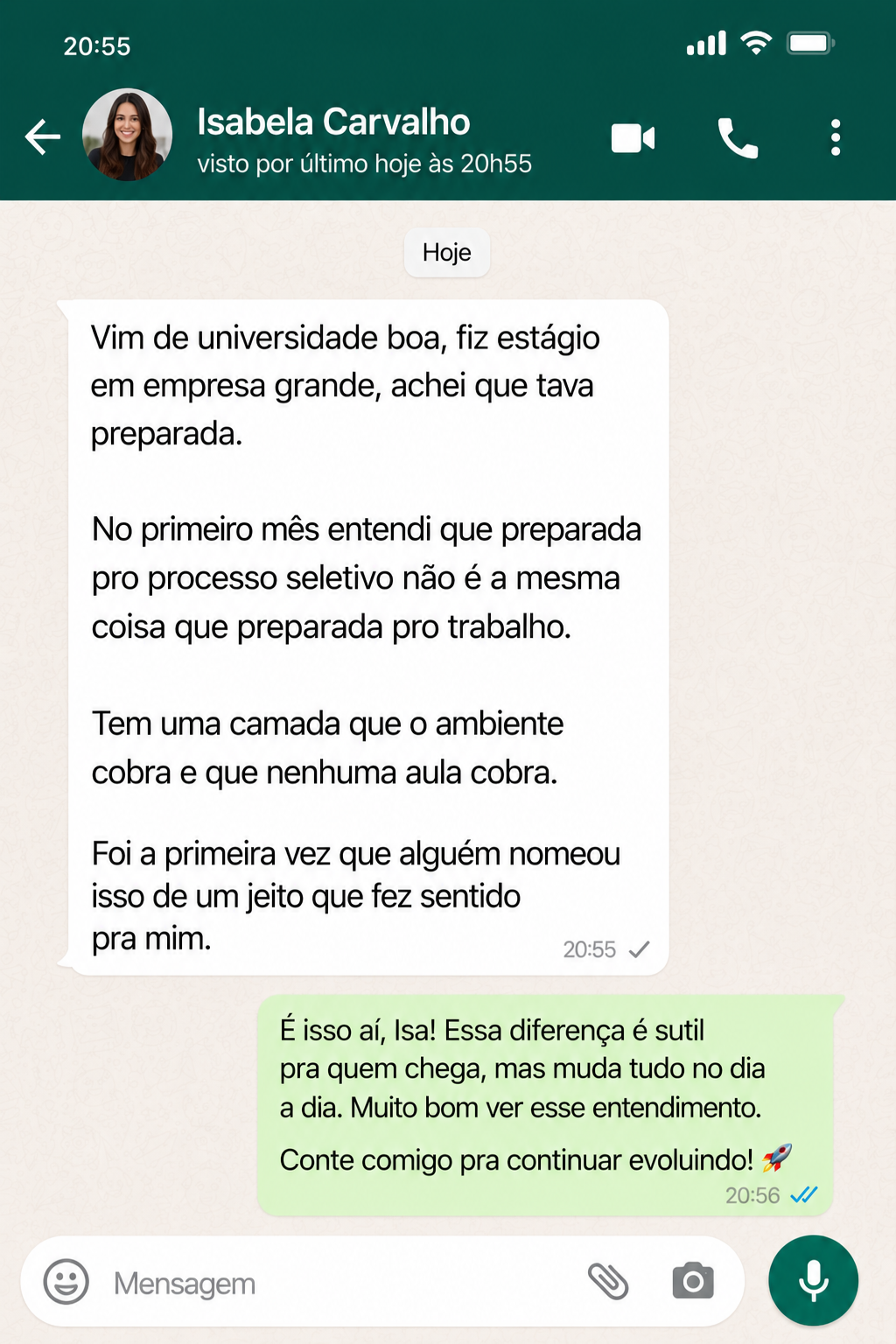 Depoimento de participante 2