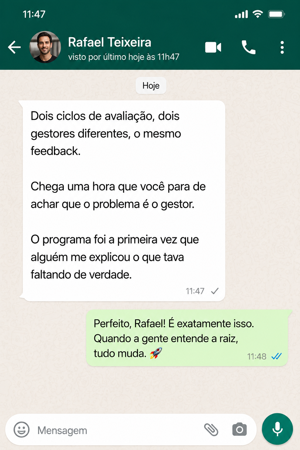Depoimento de participante 8